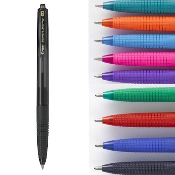 Penna a sfera a scatto ecologica Pilot Rexgrip Begreen nera - tratto 1